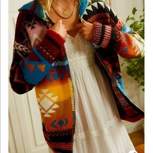 UO Patchwork Pattern Cardigan Size Small/Medium